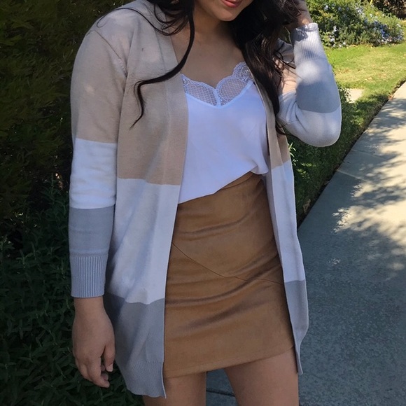 Sweaters - Color block cardigan